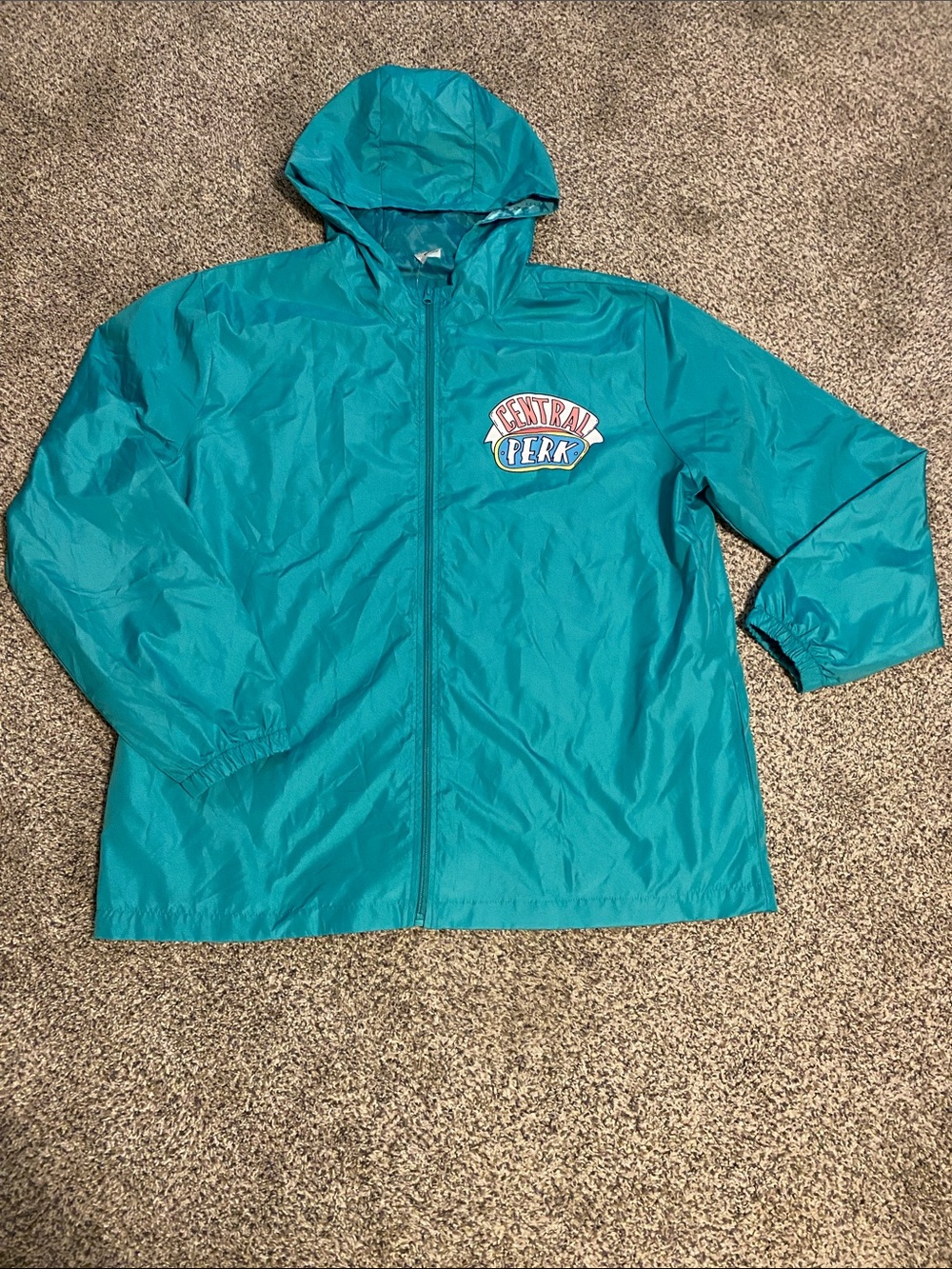 NWT - Friends Central Perk Rain Windbreaker Jacket - Unisex Size XL